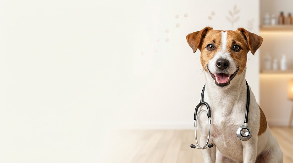 Perro feliz en consulta de Veterinaria Holística Raíz